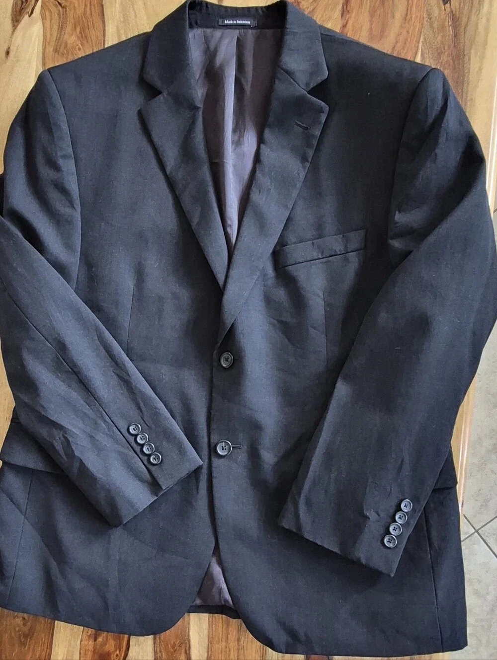 Pronto Uomo Platinum 100% Wool Three Button Blazer Sz 44 Short